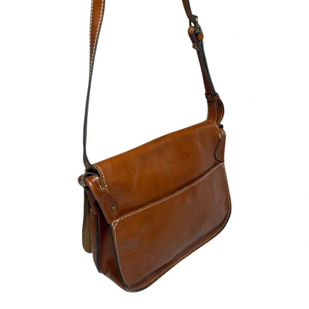 Patricia Nash Leather Messenger Bag Medium Sized - Picture 6 of 8